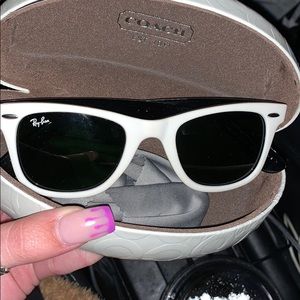 White RayBan wayfarers